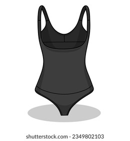 Vector Illustration of Black Shapewear with White Background