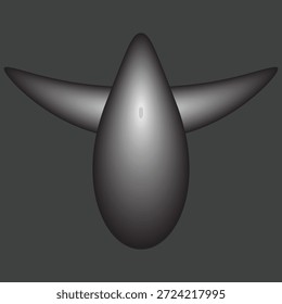 vector illustration of a black shark...