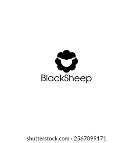 vector illustration of black sheep