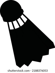 Vektorgrafik von Black Shuttlecock oder Badminton
