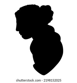 Vector Illustration Black Silhouette Ancient Greek Stock Vector ...