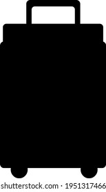 Vector illustration of black silhouette of a luggage suitcase
