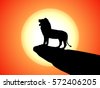 lion silhouette roar