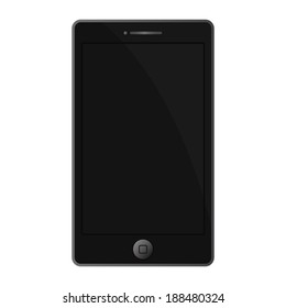 Vector illustration of black smartphone 