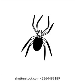 vector illustration of black spider