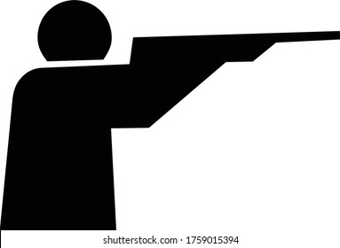 Vektorgrafik von Black Stick man auf weißem Hintergrund