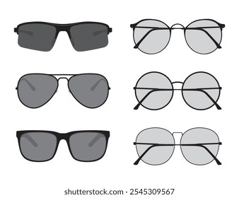 Vector illustration of black sunglasses