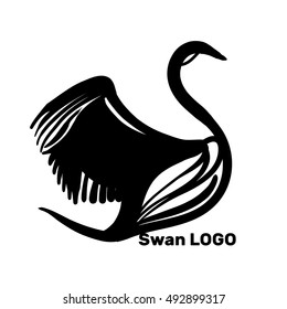 Vector illustration of Black Swans Logo. Design template.