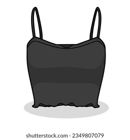 Ilustración vectorial de la parte superior del tanque negro con fondo blanco
