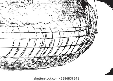 vector illustration of black texture on white background
