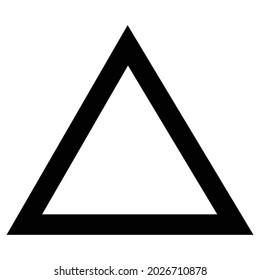 Vector illustration of black triangle stroke