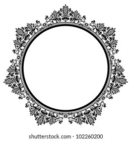 Vector illustration of black vintage frame