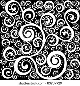  Vector Illustration. black wallpaper pattern.