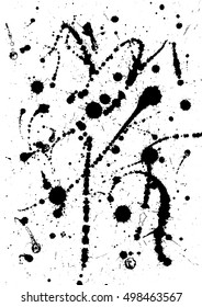 Vector illustration, black watercolor splash background