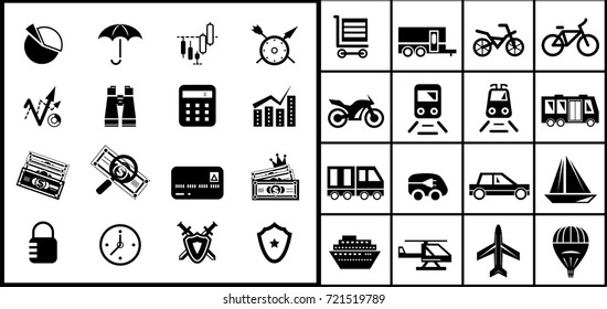 Ilustración vectorial del conjunto de iconos web negros