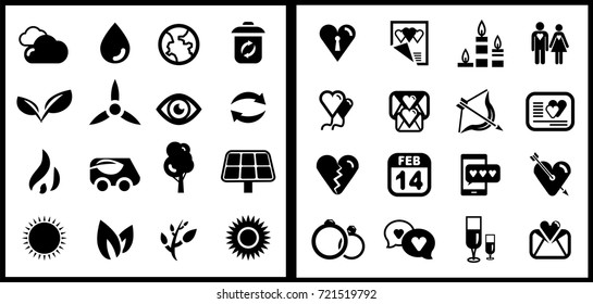 Vector illustration of black web icon set