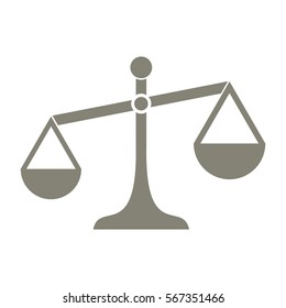 Vector Illustration of Black Weight Scale Icon
