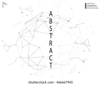 Vector illustration of black and white abstract geometric background