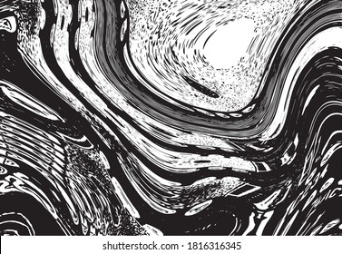 Vector illustration of black and white brush srokes texture background. Distressed overlay texture. Grunge background. Abstract textured effect. 