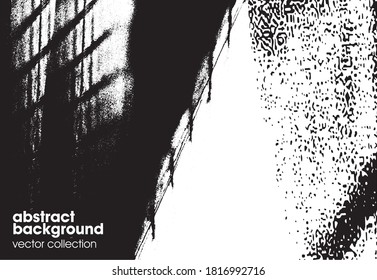 Vector illustration of black and white brush srokes texture background. Distressed overlay texture. Grunge background. Abstract textured effect. Usable for advertisement,banners, card,decoration& etc 