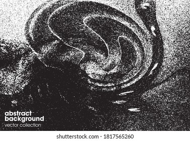 Vector illustration of black and white brush srokes texture background. Distressed overlay texture. Grunge background. Abstract textured effect. 