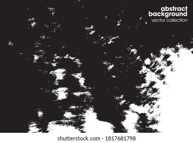 Vector illustration of black & white brush srokes texture background. Distressed overlay texture.Grunge background. Abstract textured effect. Usable for advertisement, banners, card, brochure and etc.