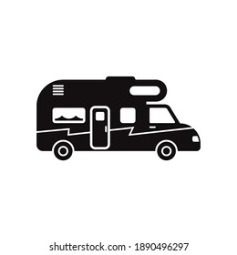 Vector Illustration Black White Caravan Car Stock Vector (Royalty Free ...