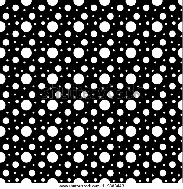 Vector Illustration Black White Dots Pattern Stock Vector (Royalty Free ...