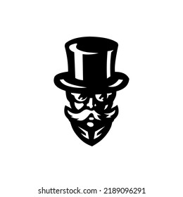 Vektorgrafik eines Schwarz-Weiß-Logos mit einer Vielzahl einzigartiger Formen eignet sich perfekt für Logos, Symbole und Werbung