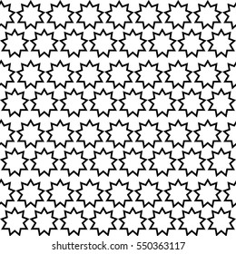 Vector illustration black and white, monochrome abstract, geometric seamless pattern, background. Modern stylish texture. Repeating geometric tiles