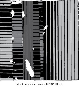 Vector illustration of black & white op art pattern / background. Optical illusion.