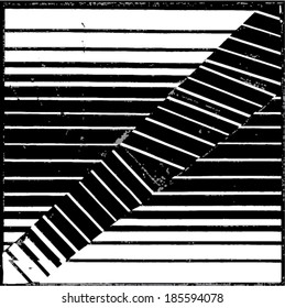 Vector illustration of black & white op art pattern / background. Optical illusion. 