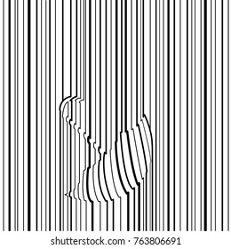 Vector illustration. Black and white pop art geometric pattern  withumbrella. Material design. May be used for prospectus, poster, magazine, broadsheet, leaflet, book, billboard, paperhangings.