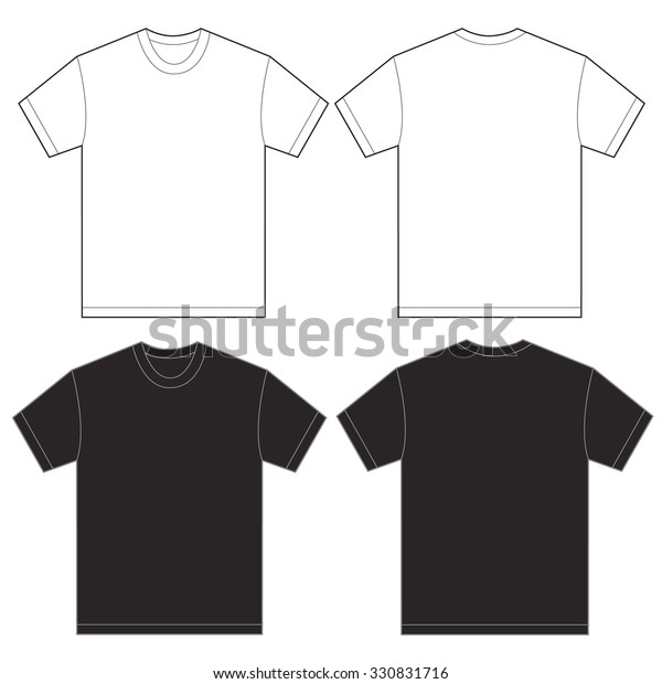 Vector Illustration Black White Shirt Isolated Stock Vector (Royalty ...