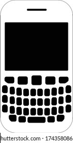 vector illustration of Black and white Smartphone mock up