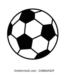 Vector illustration of black and white soccer ball with white background
