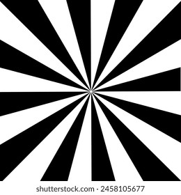 Vector illustration of black and white spiral, Radial pattern