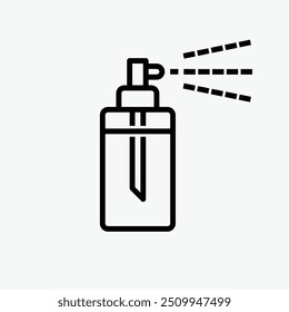 Ilustración vectorial Botella de aerosol blanco y negro