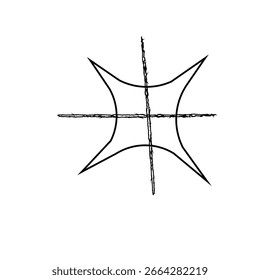 ilustração vetorial de um ícone de estrela preta e branca com fundo branco 
