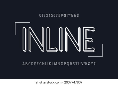 Vector illustration Black and White style. Elegant alphabet font. Classic Lettering Vector  Designs