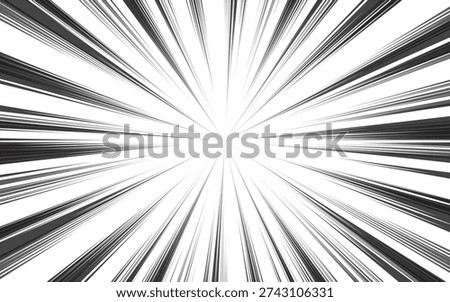 Vector Illustration Black And White Zoom Line Comic Background.