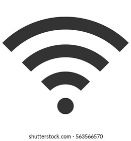 Vector Illustration with Black  Wifi Icon
