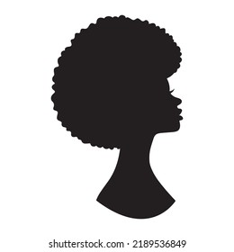 Vector illustration of black woman silhouette