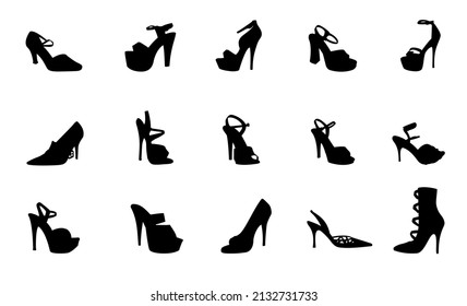 ilustración vectorial de tacones altos de mujeres negras
