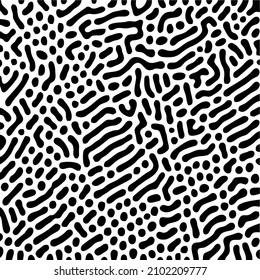 A vector illustration of a black-and-white pattern with chaotic diagonal details