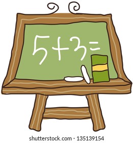 Ilustración vectorial de una pizarra