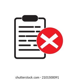 ilustración vectorial de pizarra y cruz, no pasar, no puede, no puede