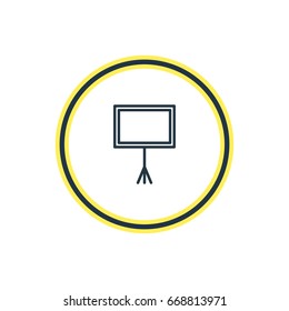 Vector Illustration Of Blackboard Outline. Beautiful Science Element Also Can Be Used As Write Table   Element.