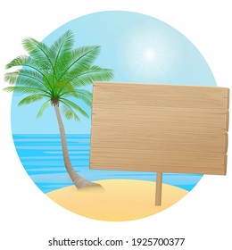 Vector illustration - Blackboard, wood table. Banner, site, poster template with place for your text