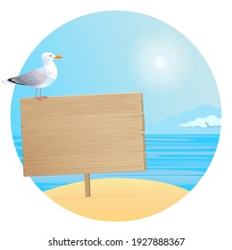 Vector illustration - Blackboard, wood table. Banner, site, poster template with place for your text.